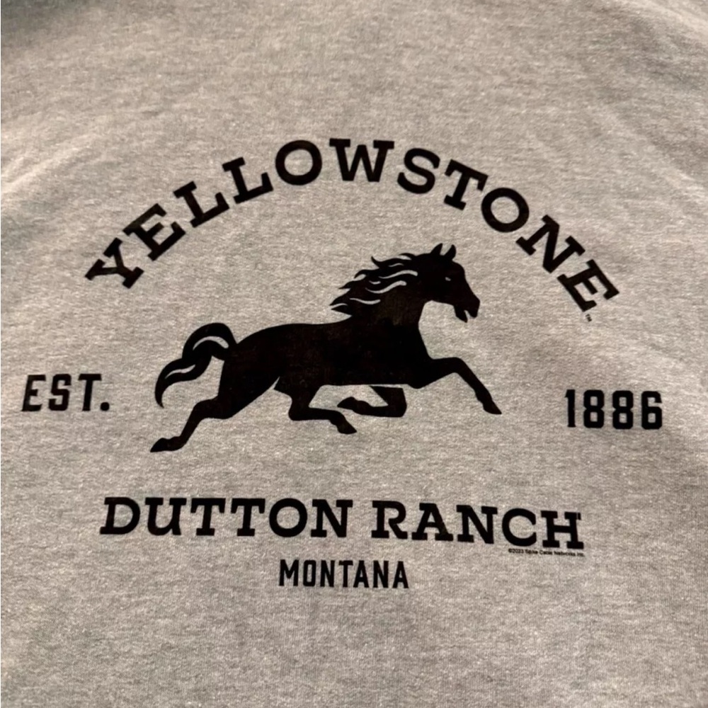 Yelllowstone Montana NWT Brisco Bucking Bronco Big&Tall 3X Gray Soft Hoodie